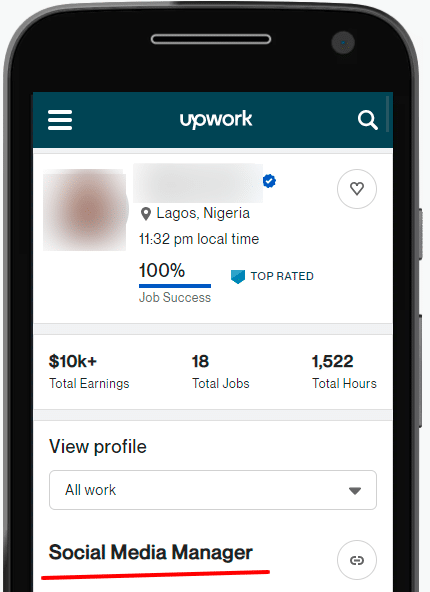 Upwork for social media marketing